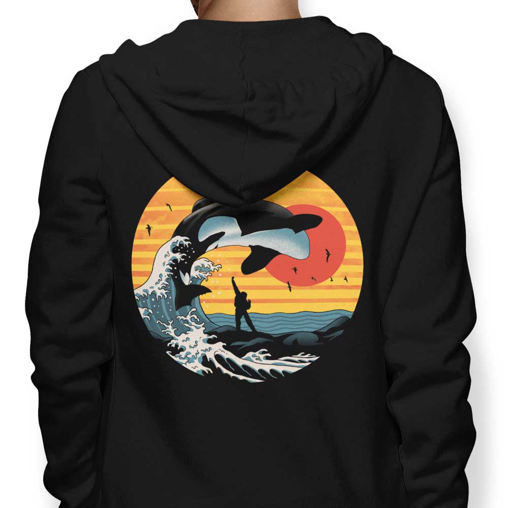 XENOS 'The Great Whale Off Kanagawa' Stylish Zip-Up and Pullover Hoodies