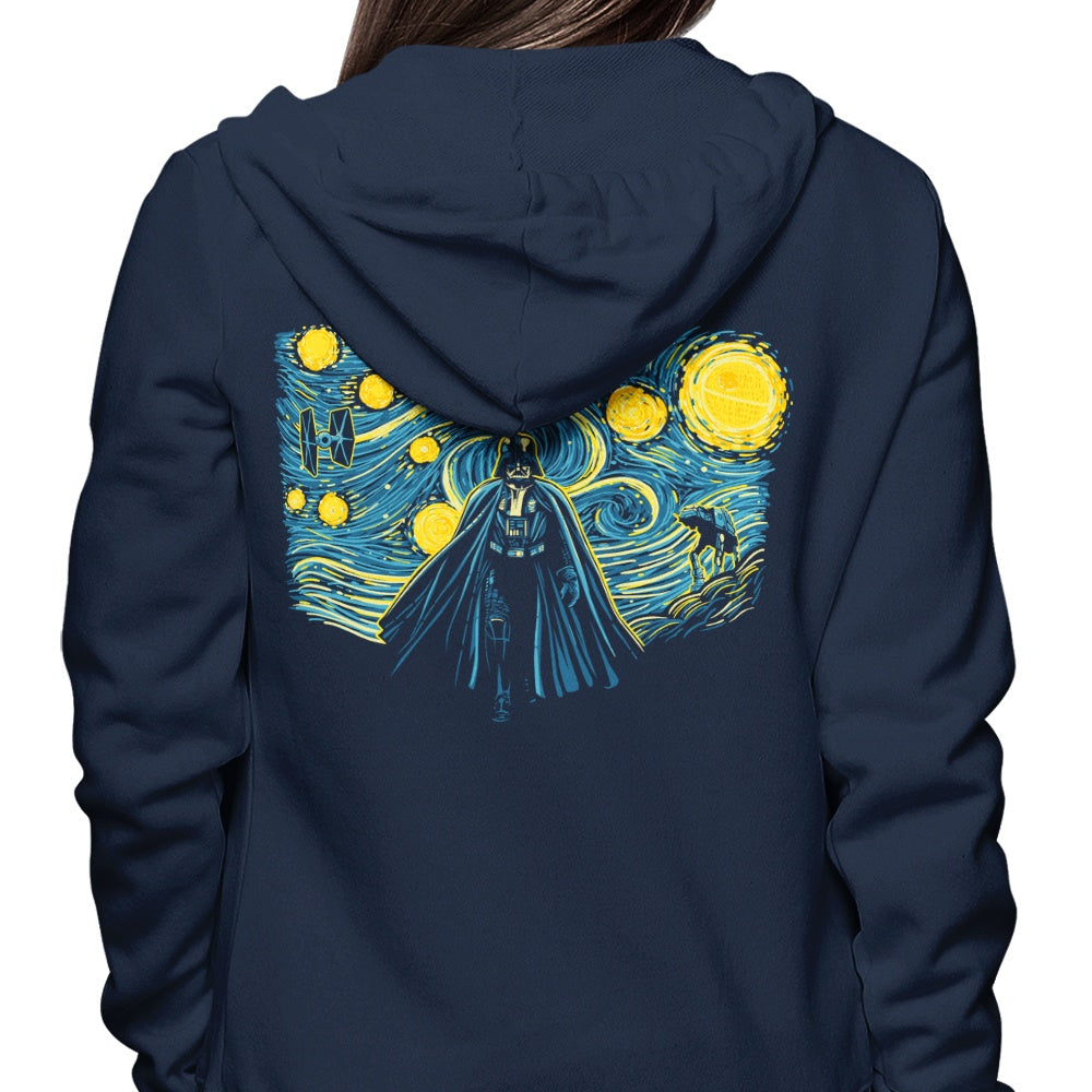 Cosmic Starry Vader Inspired Hooded Sweatshirt