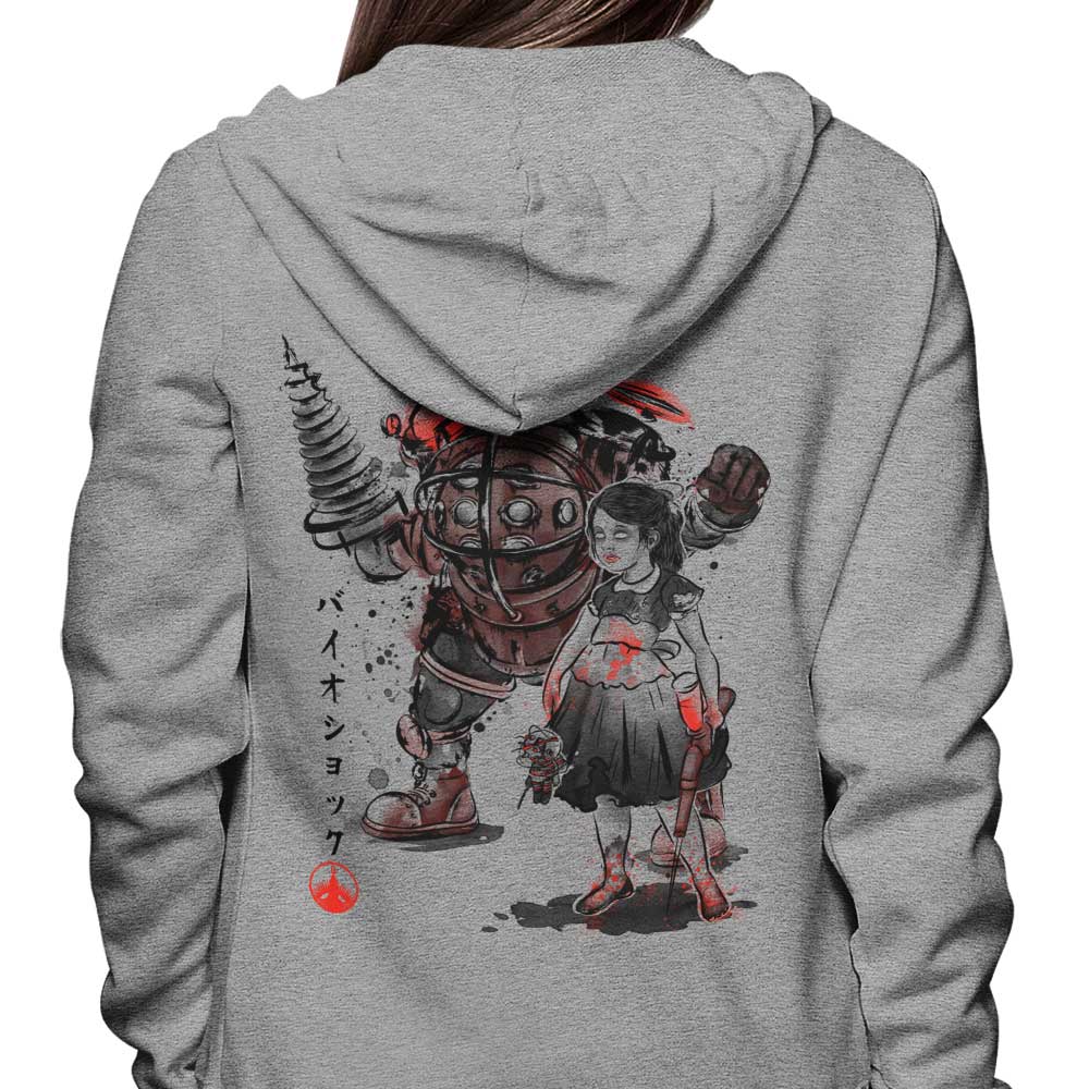 Stylish Little Sister Sumi - e Hoodie by Dr. Monekers