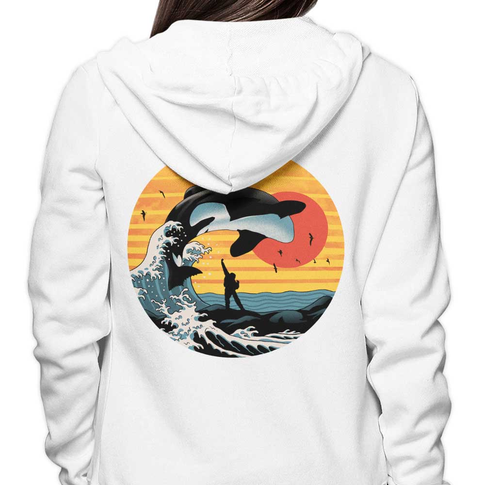 XENOS 'The Great Whale Off Kanagawa' Stylish Zip-Up and Pullover Hoodies