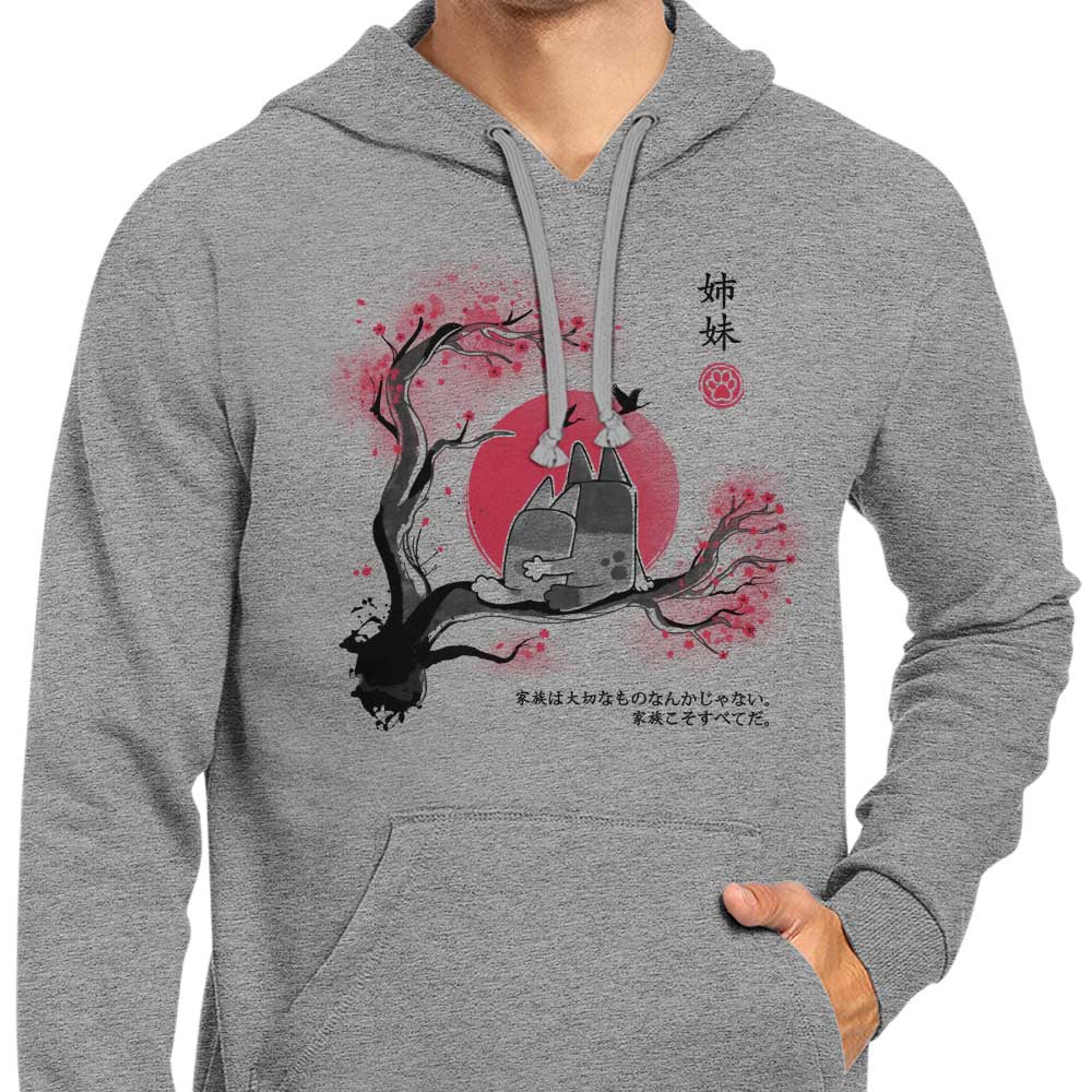Stylish Retro Heeler Sumi - e Hoodie for Trendy Wear