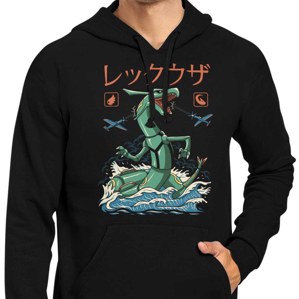Epic Dragon Flying Kaiju Themed Hoodie for Fashion Enthusiasts