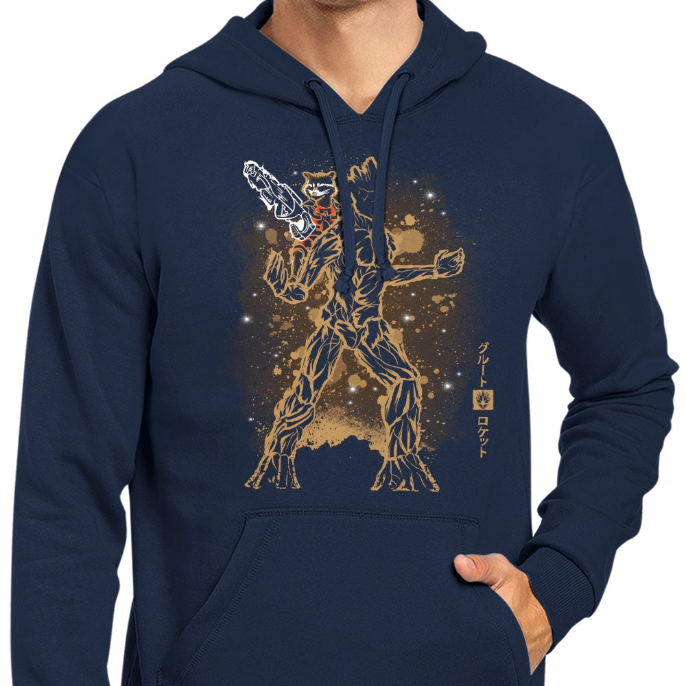 Soulkr's Cozy Tree and Raccoon Design Hoodie